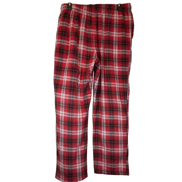 Cuddl Duds Flannel Red Plaid Pull-On Lounge Pants Cozy Winter Christmas womens L - Picture 3 of 6